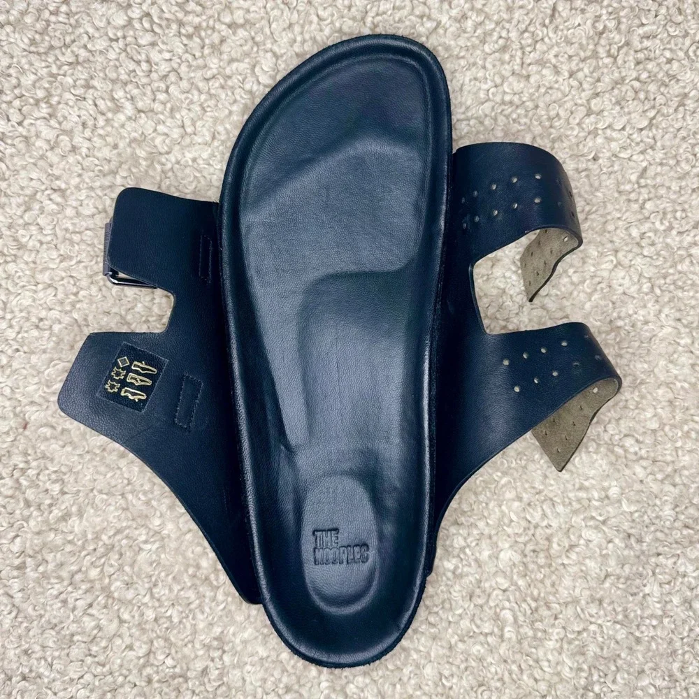 New The Kooples Olive Suede Double Buckle Slides Sandal Khaki Green EU 43 Men 10